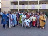Uttar Bharat Yatra 2025 - Surat Camp, Day 4 - (08 March 2025) Group photo of Yatri-s just before boarding the bus for Chittorgarh